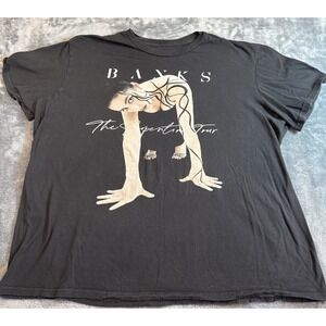 Banks Serpentina Tour Shirt Mens 2XL Black Graphic Merch Top